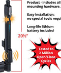 Straight Up Tough Top Pull Pool Safety Gate Latch With Audible Alarm Feature Keeps Kiddos Secure While Giving Homeowners Zero Hassle Installation And Weatherproof Year Round Guarding Black, 20.5 inch design with mounting hardware.