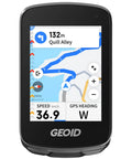 2.8 Inch Color Touchscreen GPS Bike Computer With Smart Map Navigation And ReRoute Planning showing map interface