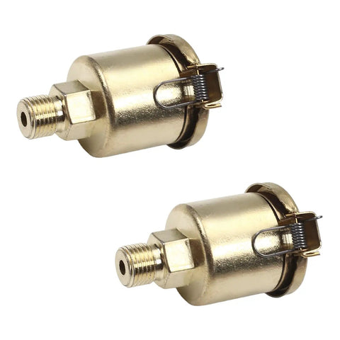 2 Pack M10x1 6ml Oil Cup Cap For Lathe Machine Oil Dispenser Copper Plated On Iron Gold Tone Replacement Oiler Cap Set Compatible