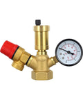 Built To Last Brass Boiler Safety Group Kit with 6 Bar Pressure Relief Valve and 10 Bar Gauge for Closed Heating Circuits