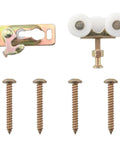 2 Pack Three Quarter Inch Sliding Door Rollers With Four Mounting Screws Silent Hanging Wheels For Pocket Doors