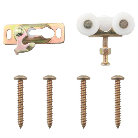 2 Pack Three Quarter Inch Sliding Door Rollers With Four Mounting Screws Silent Hanging Wheels For Pocket Doors