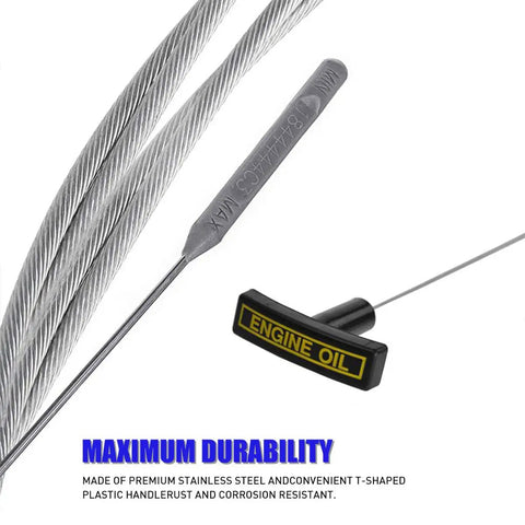Powerstroke Oil Dipstick For Ford Super Duty 6 0 Diesel Engines 2003 To 2007 F250 F350 F450 F550, stainless steel and plastic