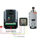Beefed Up 2.2KW 110V Spindle Motor Kit With VFD Inverter And 13 ER20 Collets for CNC Router Engraving Milling Machine wiring diagram