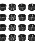 Image of 100 Pcs 22mm Snap Bushing Grommet Set SK22 Black Nylon Cable Hose Shield Round Panel Locking Hole Plugs Cover