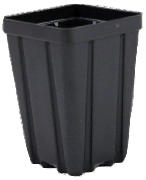 Square Black Plastic Greenhouse Pots 3.5 Inch Top, 2.5 Inch Bottom, 5 Inch Deep, Durable Deep Seedling Starter Pots, 50 Count For Indoor Grow Rooms And Greenhouses
