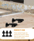 3 Pack Stainless Steel Kitchen Cabinet Hinges Self Closing Full Overlay Concealed Hidden Hinge On Wooden Surface