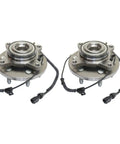 Premium Front Wheel Bearing Hubs Left And Right Pair For Ford F150 Rwd Trucks Six Lug Setup with dual side track rollers.
