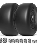 Heavy Duty 13x6.50-6 Flat Free Lawn Mower Tires And Wheels Set For Zero Turn Mowers Built To Last 500 Lb Load Universal Bearings