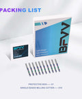 BFVV 10 pcs O-flute up-cut router bits, 1/8 in shank, DLC-coated solid carbide CNC end mills.