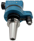 Top Shelf Cat40 To Er32 90 Degree Angle Head Vmc Spindle Adapter with blue body and silver taper for precision milling setups.