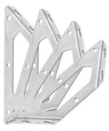 Stainless Steel Angle Brackets 4 Piece Set For Beams And Cabinets Silver Corner Braces Providing Strong Support And Stability