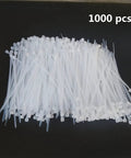 1000 Count 4 Inch Heavy Duty Cable Zip Ties, Premium Nylon Self Locking Wire Ties, 18 Lbs Tensile Strength, UV Resistant White Nylon Tie Straps