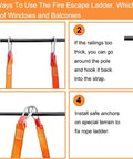 Four usage methods for Fire Escape Rope Ladder Sixteen Point Four Feet Emergency Ladder For Two To Three Story Homes