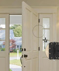 Heavy Duty Self Closing Spring Hinges For Doors And Gates No Brainer Install And Smooth Auto Close For Home And Commercial Use Sturdy Steel Construction Built To Last Reliable Hinged Hardware on white door frame