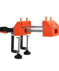 Home Table Bench Vise Clamp For Woodworking ABS And Stainless Steel Universal Clamp With Wood Pins For Bench Fixing Holding Small Pieces And Quick DIY Woodworking Tasks, orange clamp with wood pins and table screws