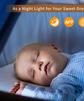 Sleeping baby under soft light suggesting use of 20 Inch Astronaut Ceiling Light for Kids Room and Bedroom Dimmable LED Flush Mount