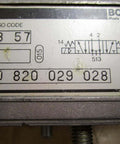 Directional control valve 0820029028 label showing PN 0 820 029 028, manufactured by Bosch, detailed specifications visible.
