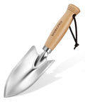 11 Inch Garden Hand Trowel With Wood Handle, Tough As Nails Heavy Duty Polished Stainless Steel Digging Tool for Planting