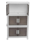 Super Sturdy Folding Storage Bins With Four Rollers For No Sweat Moving Quick Assembly durable plastic medium three tier set.