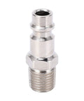 Extended Pneumatic Die Grinder Reaches Deep Into Tight Squeezes Smooth Operating Grinding Tool With Dual Collet Setup Rugged Performance For Polishing Engine Parts And Frames No Sweat, close-up view of the metal connector fitting.