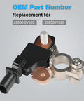 Premium Battery Current Sensor Fits Toyota Yaris 2016 Through 2021 Straight Swap 288500V020 close-up showing connector and terminal details.