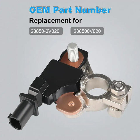 Premium Battery Current Sensor Fits Toyota Yaris 2016 Through 2021 Straight Swap 288500V020 close-up showing connector and terminal details.