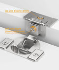 Works Like A Dream Self Closing Concealed Cabinet Hinges For Face Frame Doors 1 3 8 Inch with adjustable features highlighted.