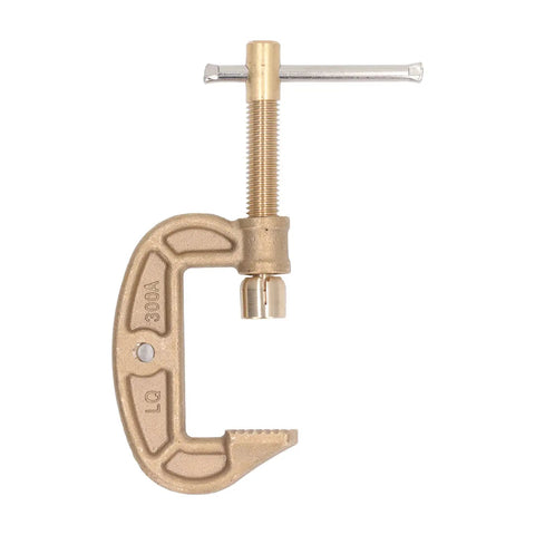 Heavy Duty Brass Welding Ground Clamp For High Current Arc And Gas Welding Jobs With Superb Electrical Conductivity And Rust Proof Finish To Keep Your Shop Running Smooth And Safe Today, 300A clamp with screw mechanism.