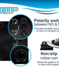 Polarity switch and non-slip base on Sustain Pedal For Yamaha Digital Pianos And Keyboards FC5 Replacement With 1/4 Inch Jack