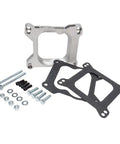 4 Barrel Carburetor Gasket Kit For 1932 Square Flange To 4 Barrel Intake Manifold, shown with gaskets, studs, and washers on white