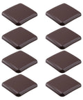 Eight Pack Self Stick Furniture Sliders Brown Square Self Adhesive Carpet Sliders Furniture Moving Pads Glides For Sofas Chairs And Tables Easy To Install No Hassle Setup