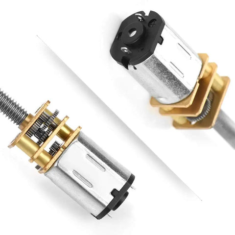 Built Tough N20 Linear Actuator DC Reduction Motor loaded with pure copper coils, M4 shaft, for robotics and automation.