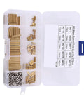 270 Piece M2 Brass Standoff And Nut Assortment Kit For Electronics PC Builds And Robotics With Rust Resistant Brass Threads For Easy Precise Mounting And Height Adjustment, organized case