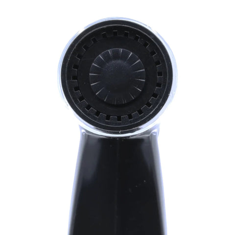Built Tough Replacement Kitchen Faucet Spray Hose Coupled With 48 Inch Heavy Vinyl Line And Smooth Swivel Joint Black Handheld Sprayer nozzle close-up