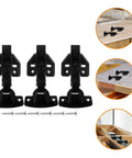 Stainless Steel Self Closing Cabinet Hinge Set Concealed Full Overlay Design For Kitchen Cabinets Replacement Hinges With Damage Free Operation 3 Pack For Home Use displayed with mounting screws.
