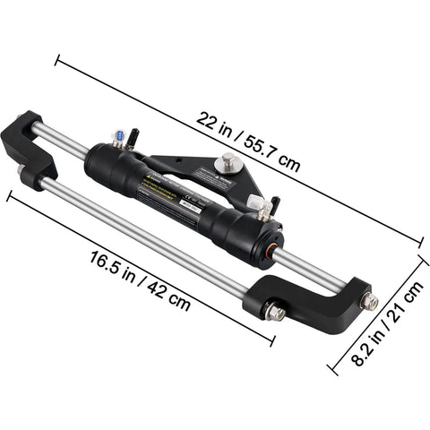 Hydraulic Steering Cylinder For Outboard Marine Boats 300HP Front Mount Build With Advanced Crush Resistance Made Like A Tank For Gritty Environments And Guarantees Smooth Navigation Control