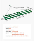 Heavy Duty Tow Behind Drag Harrow For ATV UTV Tractor And Lawn Care, 8 ft wide with adjustable bars and 72 inch chain, green iron