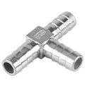 Stainless Steel Hose Barb Connectors For Home Brewing 304 Grade Tail Fittings 6mm 8mm 10mm 12mm T Y L Type 2 Way 3 Way Pipe Fittings Pagoda Tail Barb Connector For Beer Brewing, T-type 304 stainless steel 10mm hose barb