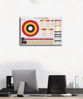 Music Theory Cheat Sheet With Circle Of Fifths And Chord Building Table Wall Art Dope Canvas Print in office setting