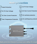 700W Grid Tie Micro Inverter With MPPT Pure Sine Wave Output featuring multiple protection features for home solar system