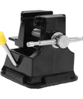 Go To Mini Table Vise Clamp With Suction Base For Jewelry Making And Model Repair, compact black metal body