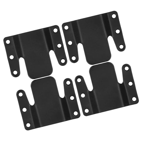 Straight Shooter Sectional Couch Connectors For Modular Sofa Setup, pack of 4 heavy duty black clips for furniture.