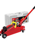 2 Ton Hydraulic Trolley Floor Jack With Blow Mold Carry Case Heavy Duty Steel Build Lifts From Five And A Quarter Inches To Thirteen And Three Eighths Inches Ideal For Cars And Light Trucks