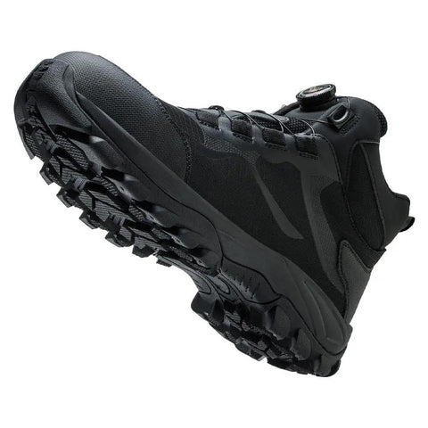 Titan Black Steel Toe Work Boots With Kevlar Puncture Proof Midsole And Cushioned Insoles, slip-resistant sole view