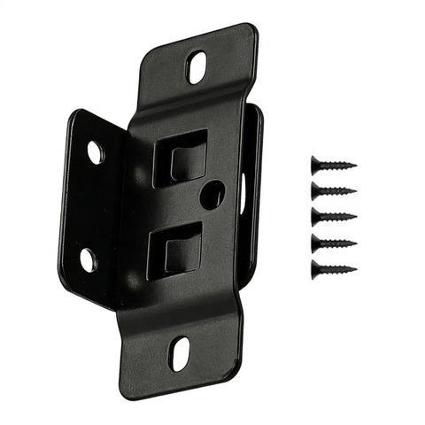 Heavy Duty Metal Corner Braces For Furniture With Invisible Face Fix and Flush Mount Design, screws included, black color