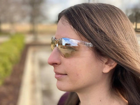 Tough As Nails Polycarbonate Safety Glasses With Clear Mirror Lenses And Slip Free Black Temples Deliver Crisp Views Indoors Out While Blocking Harmful UV Rays With Sturdy Side Shields