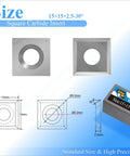 Technical diagram of 15mm Tungsten Carbide Replacement Cutter Inserts for woodworking, showing square design and measurements.