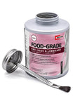 Food Grade Anti Seize Lubricant For Plumbing Applications With Easy Brush On Application And PTFE For Reduced Torque Aluminum Complex Formula Safe For Occasional Food Contact 1 Pound Jar with brush on top