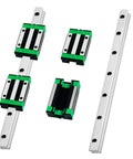 Heavy Duty HGR15 Linear Guide Rail Kit With Beefy 2 800mm Rails And 4 HGH15CA Rust Resistant Blocks For Smooth Precise Motion On 3D Printers CNC Routers Lathes And DIY Automation, showing two rails and four blocks
